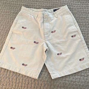 Vineyard Vines Flag Whale Khaki Shorts